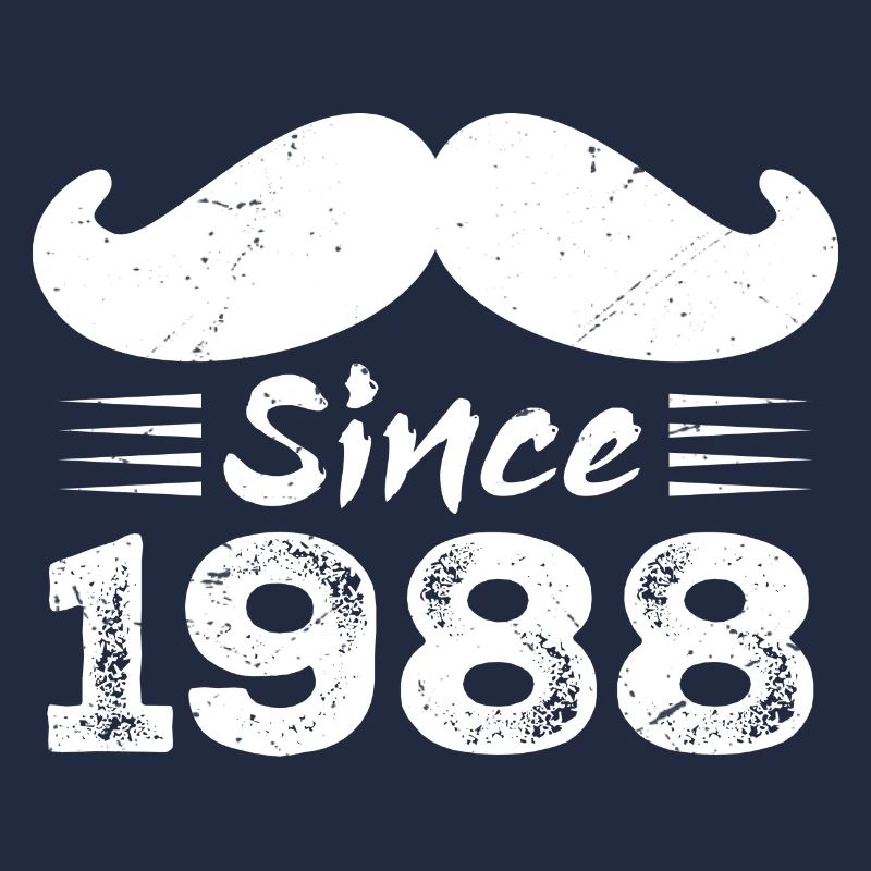 36th Birthday Gift - Vintage 1988 Moustache