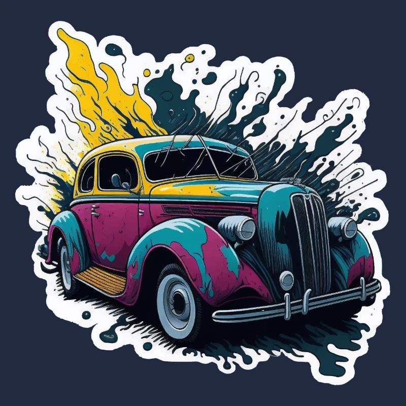 Farbiger Oldtimer Spritzer