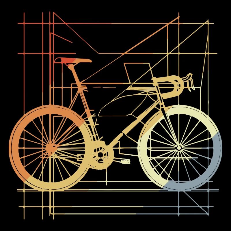 Dessin de vélo rétro