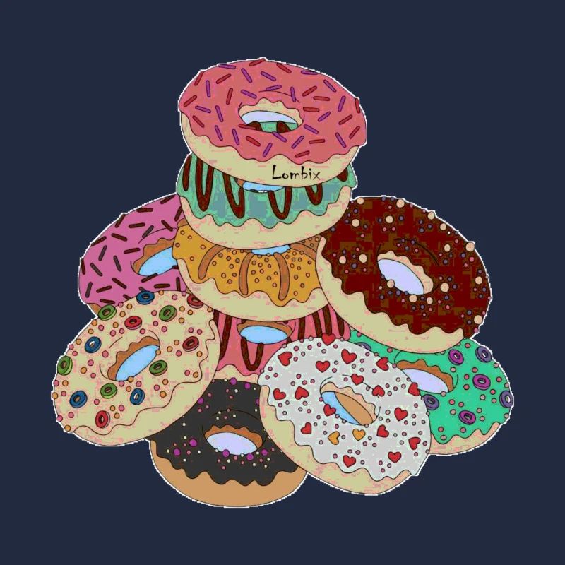 Pyramide de beignets arc-en-ciel