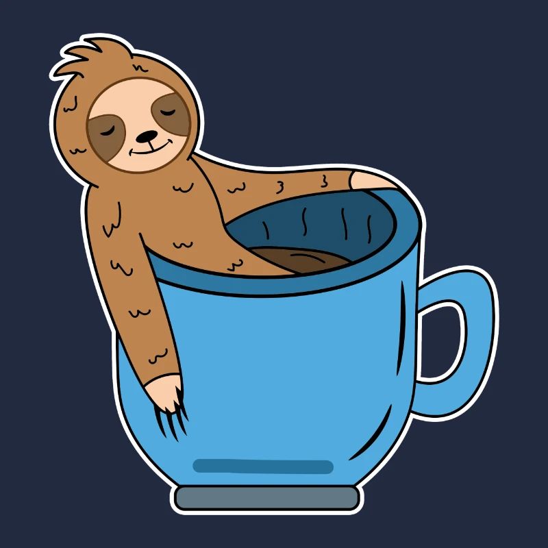 Funny sloth Caffeine Coffee Drinking coffee cup