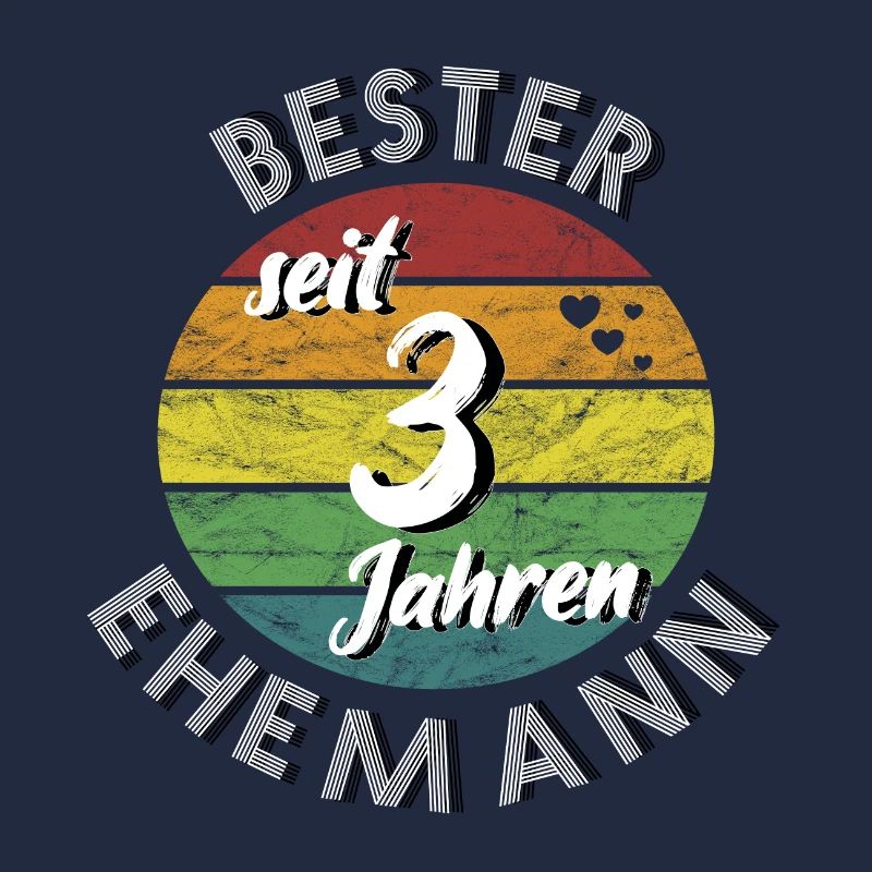 bester Ehemann seit 3 Jahren 3. Hochzeitstag retro
