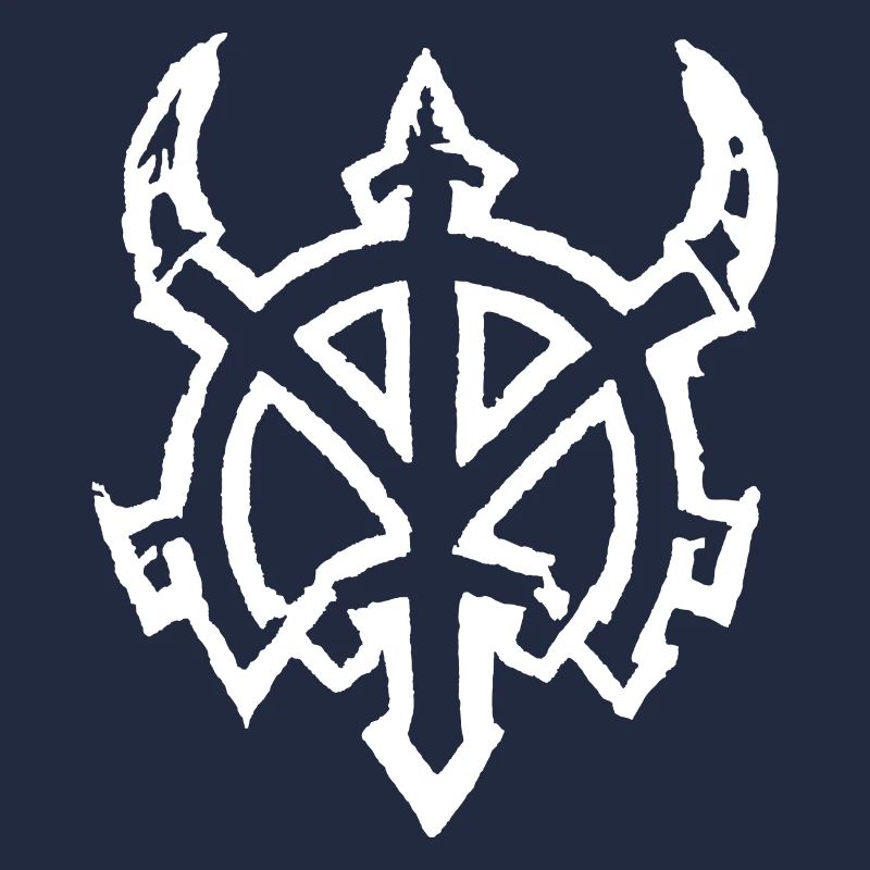 Symbol vikings avec corne, blanc