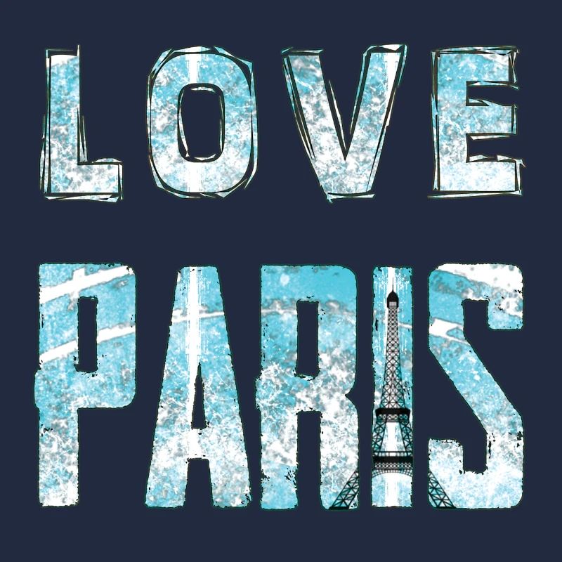 Love Paris Water Effect Design