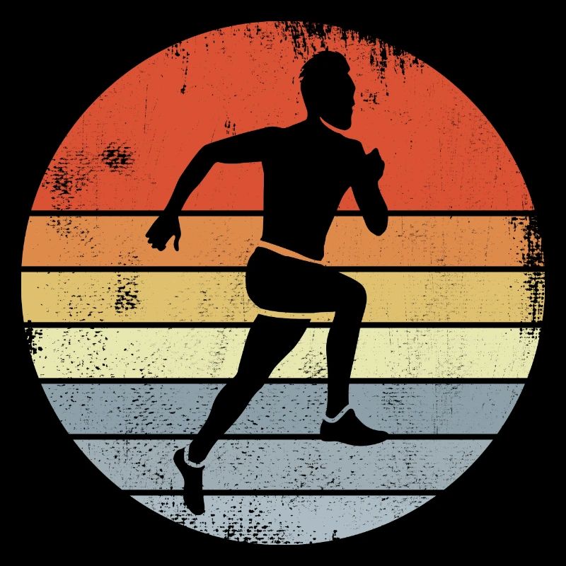 Dessin de coureur Vintage