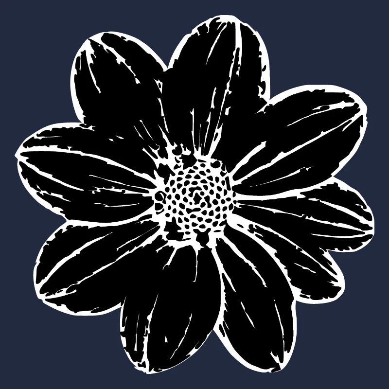 Fleur, Noir, Fleurs, Noir, Fleur