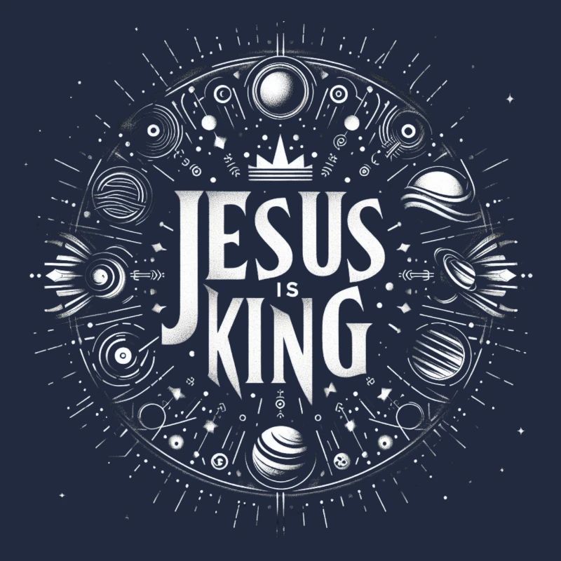 Jesus is King Circle Design