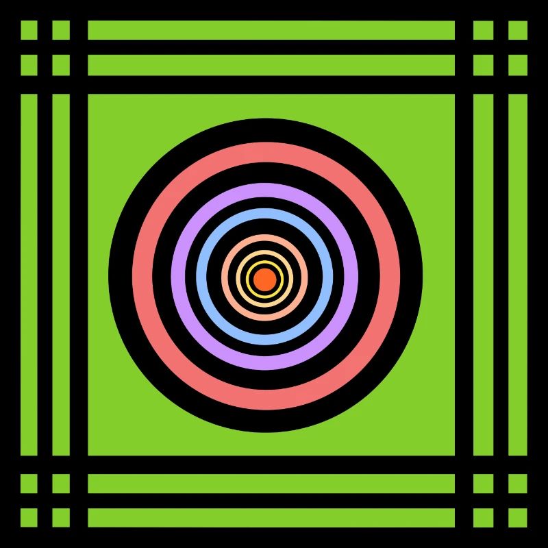 Jeu géométrique de couleurs dans la couleur