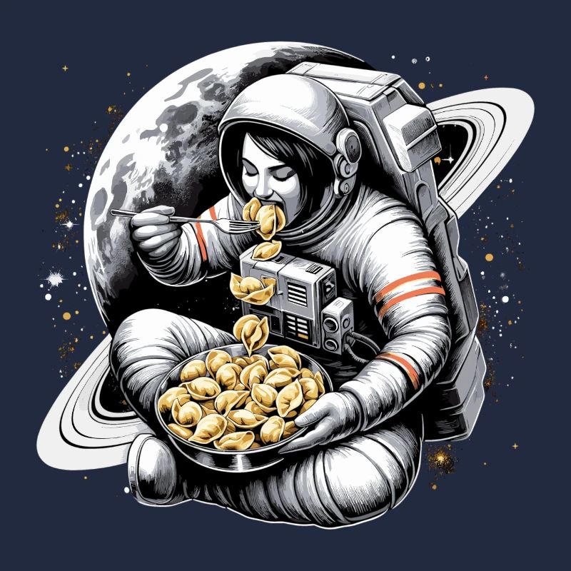 Astronaut Astronautin Pelmeni lecker Geschenk