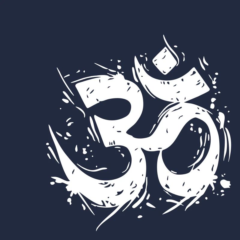Om-Symbol im dynamischen Grunge-Design