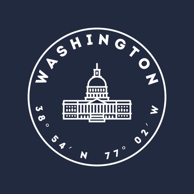 Washington DC avec le Capitole et les coordonnées