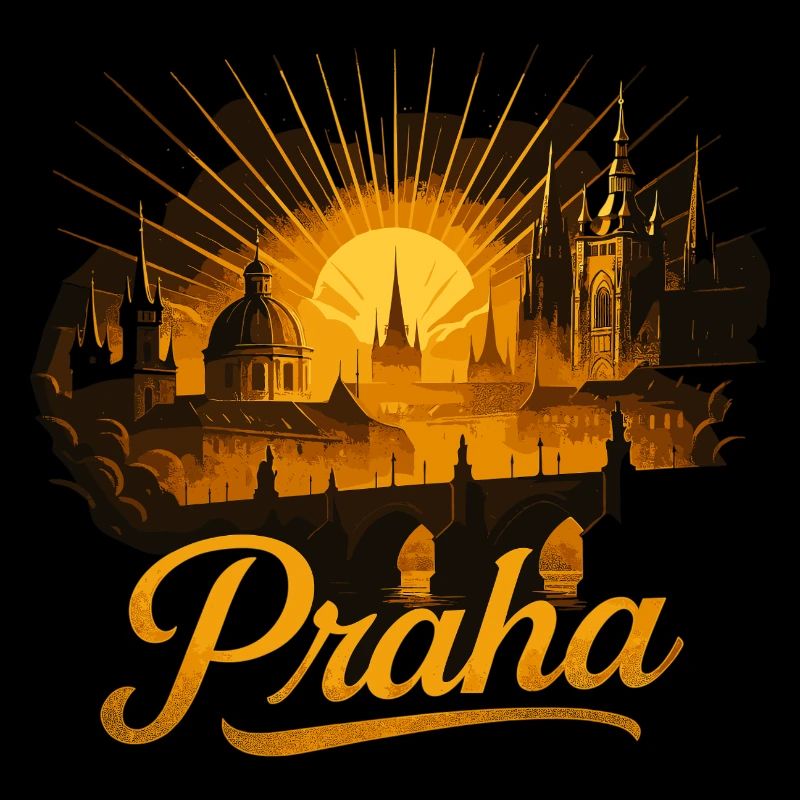 Prague Prague Capitale République tchèque Cadeau d’or