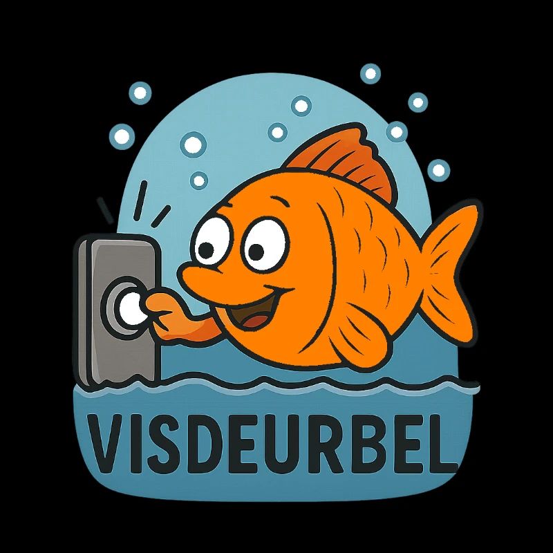 Pêche Fun Poisson Sonnette Dessin Animé Design