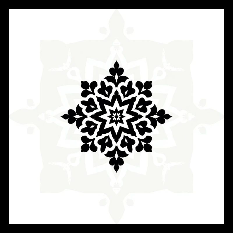 Kompliziertes schwarz-weißes Mandala-Muster