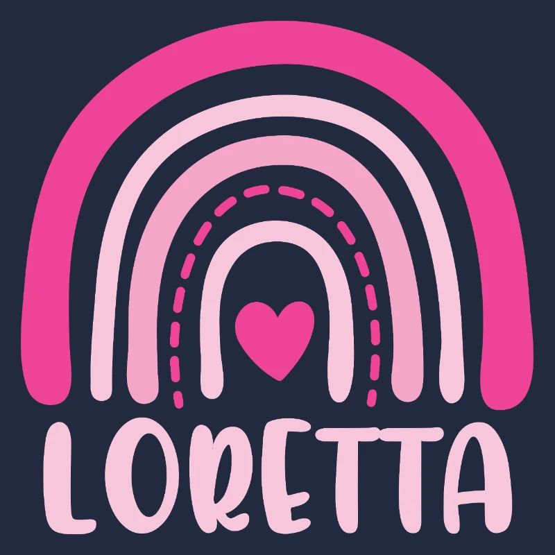 Loretta Pink Boho Regenbogen mit Herz