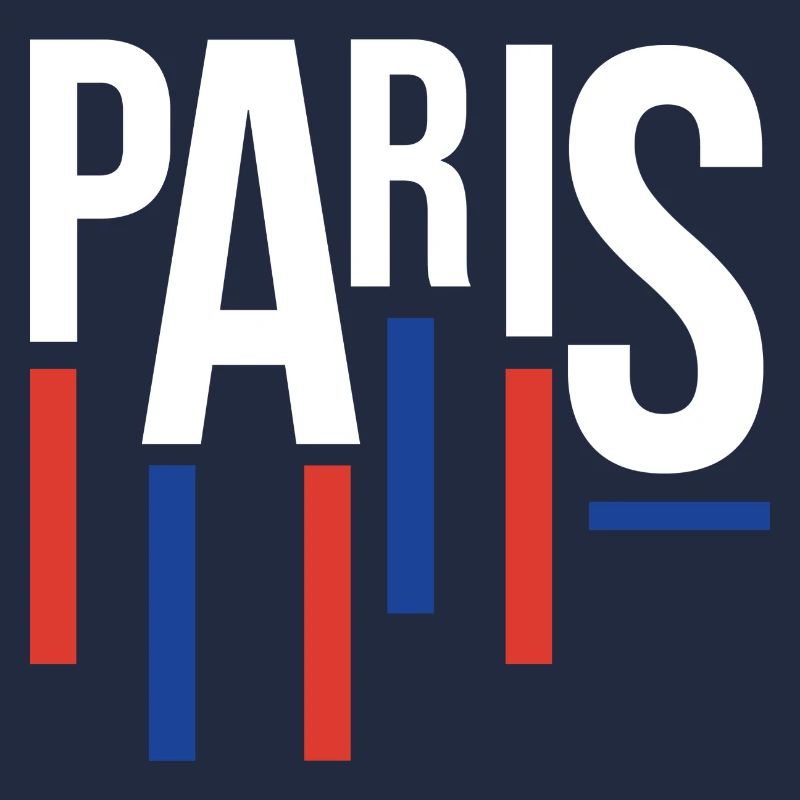 Typographie de Paris avec accents de drapeau