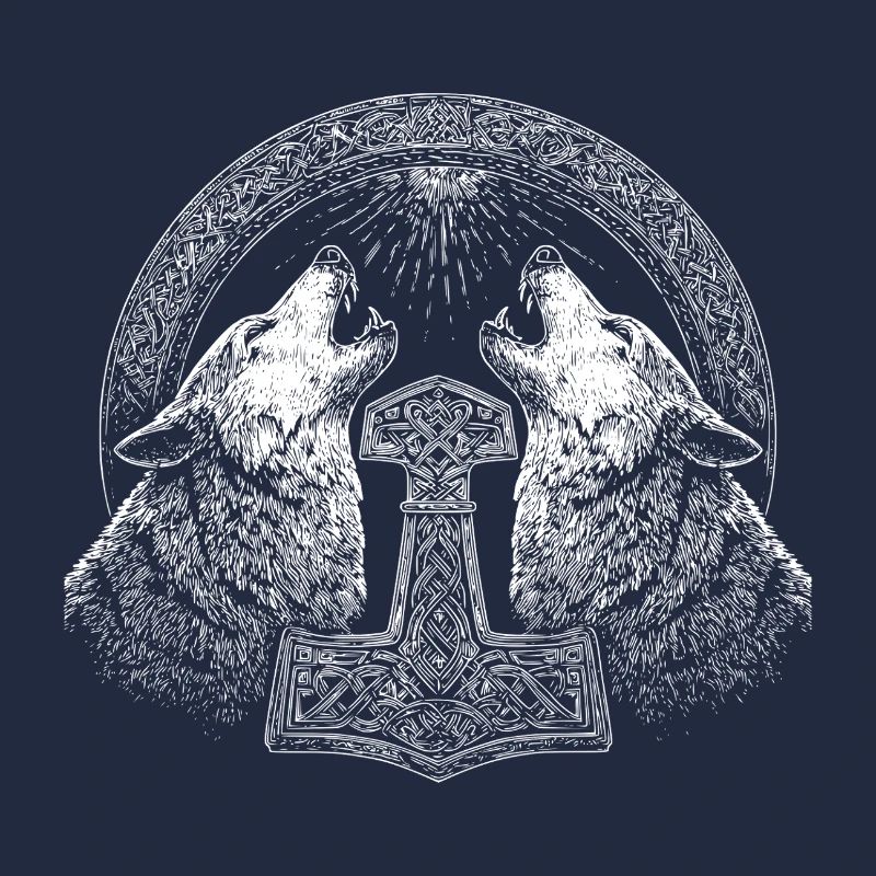 Wolf Thor Hammer Wikinger