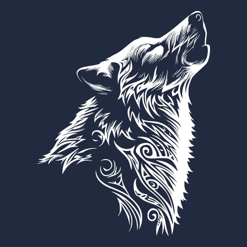 Wolf Tribal Wolf Head Tattoo