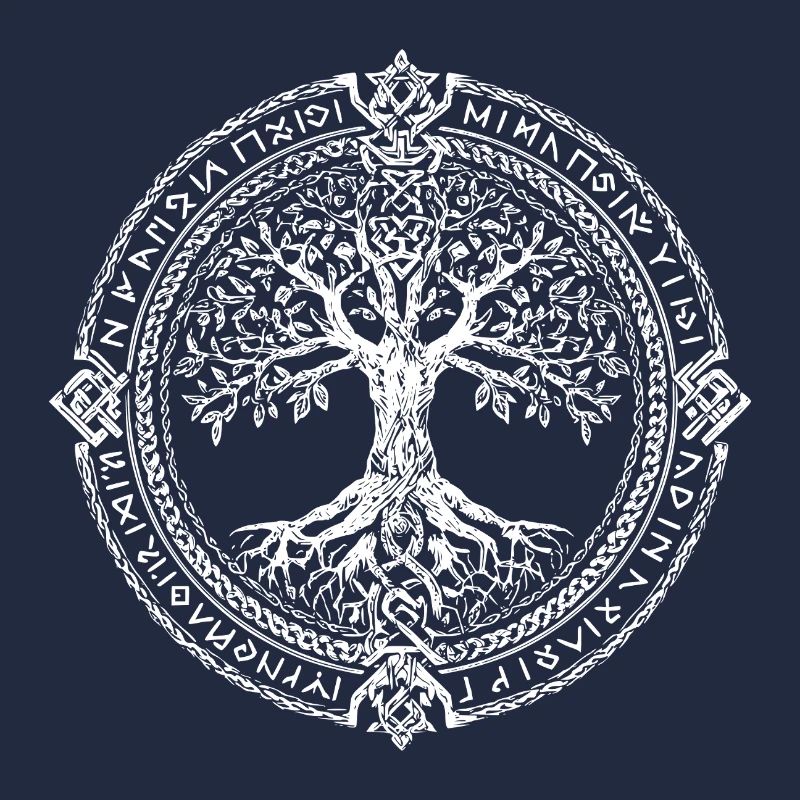Baum des Lebens Symbol Runen Wikinger