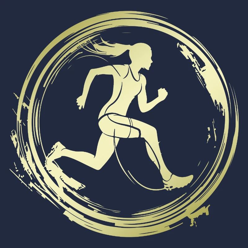 Silhouette de marathon de course à pied