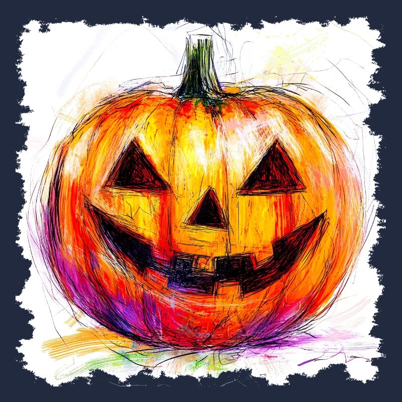 citrouille colorée jack-o-lantern