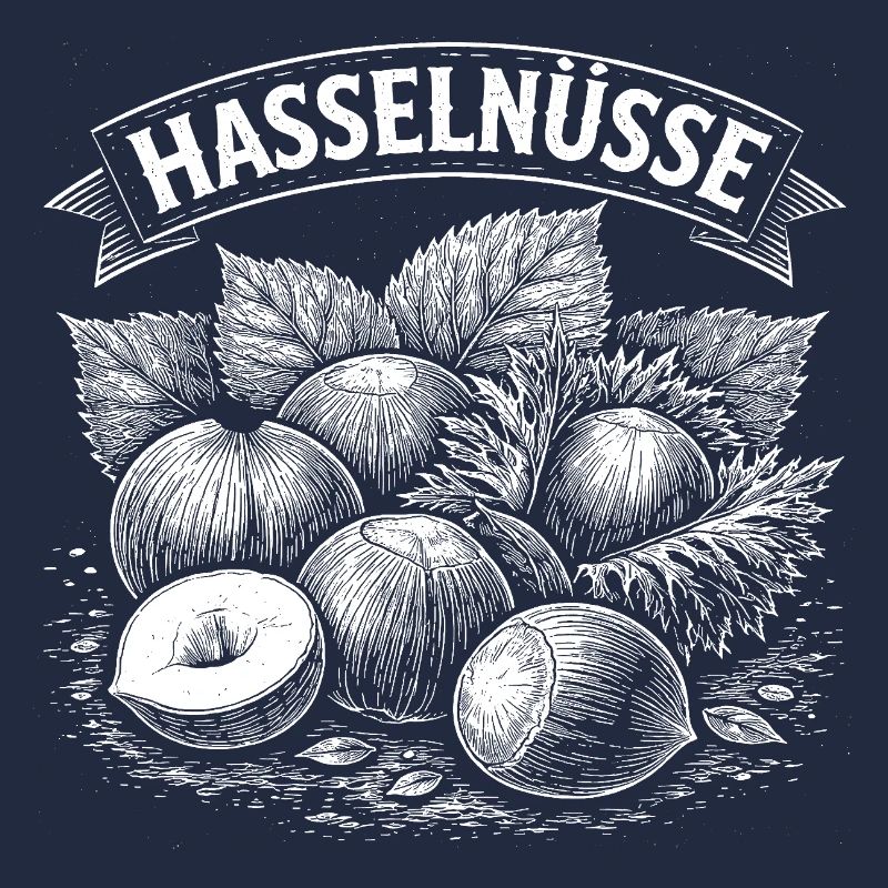 Hazelnuts Banner Illustration