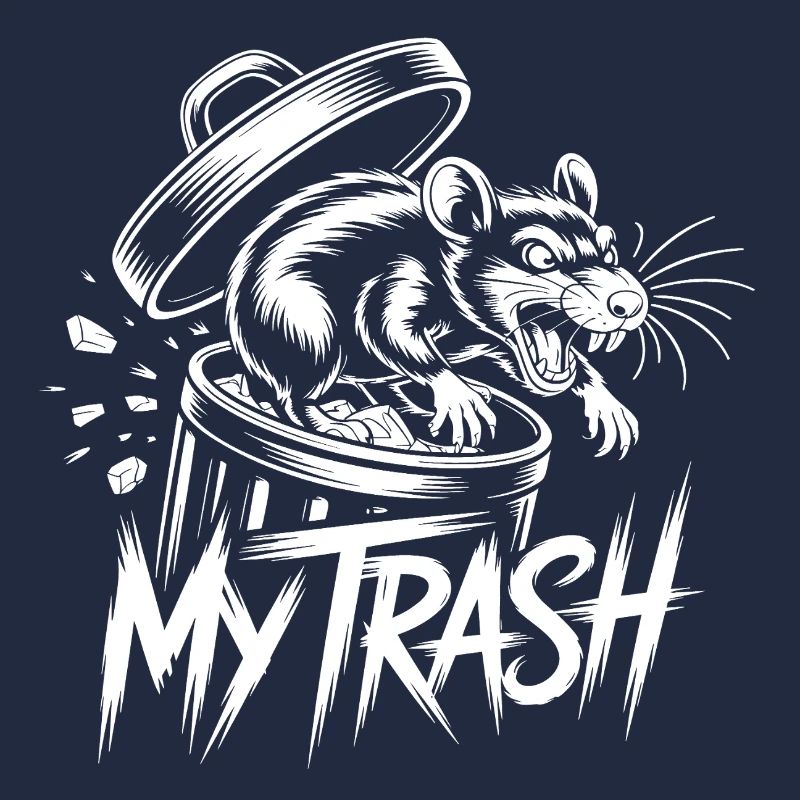 Aggressive rat in the trash can – My Trash Fun
