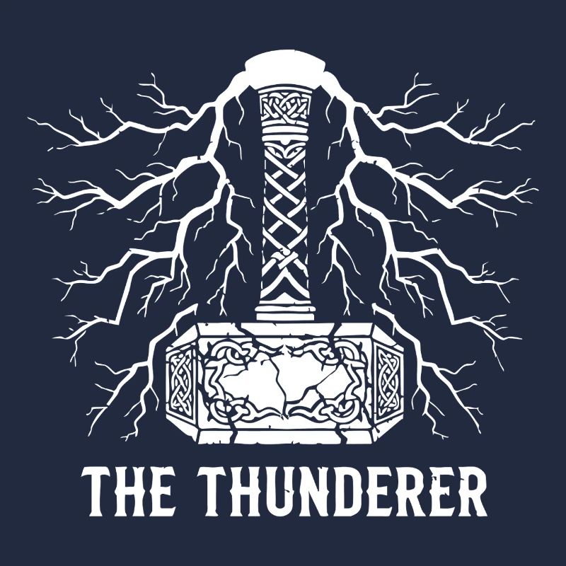 Der Donnerer Thors Hammer Mjölnir Blitz