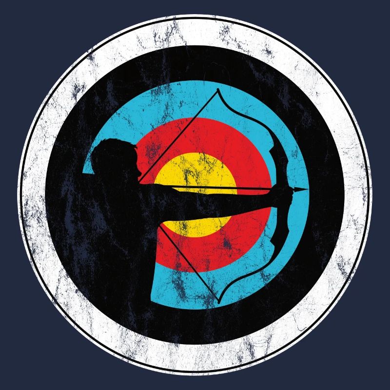 Archer and bowman with target archery