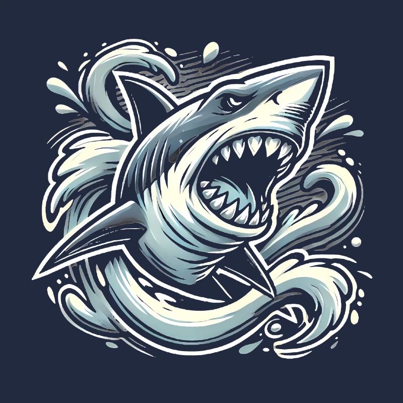 Requin cauchemardesque dans les eaux sombres