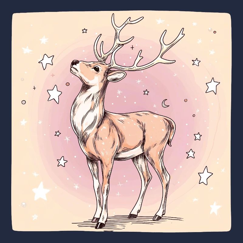 Cerf avec des étoiles