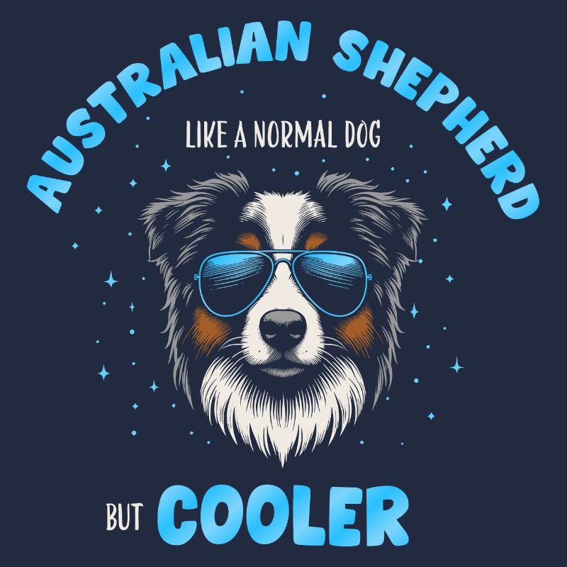 Aussie - comme un chien normal mais turquoise plus cool