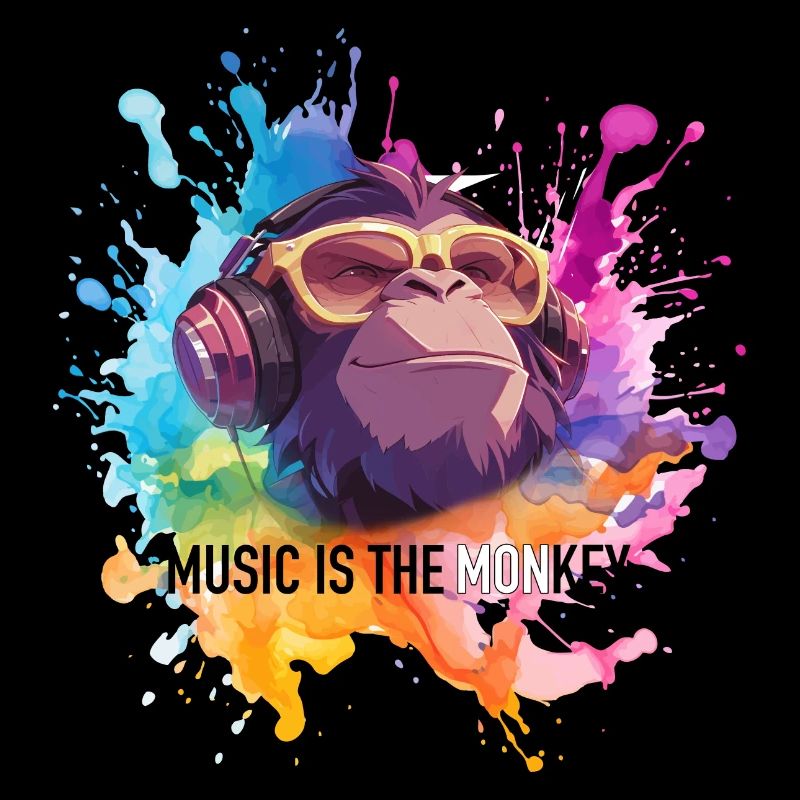 Musik ist der Monkey Wortwitz