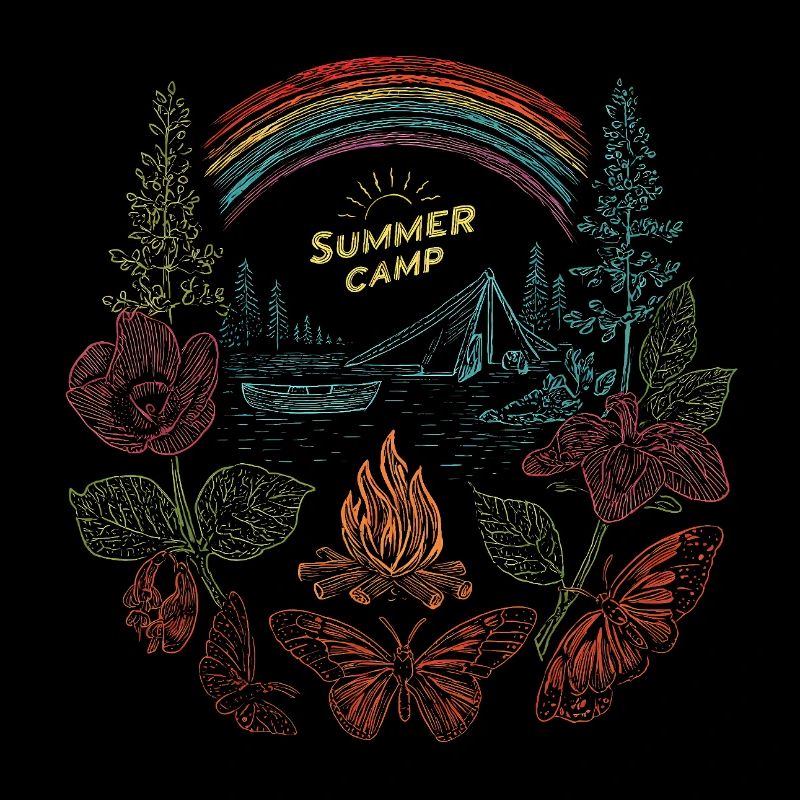 Summer Camp – Colorful Retro Nature Design