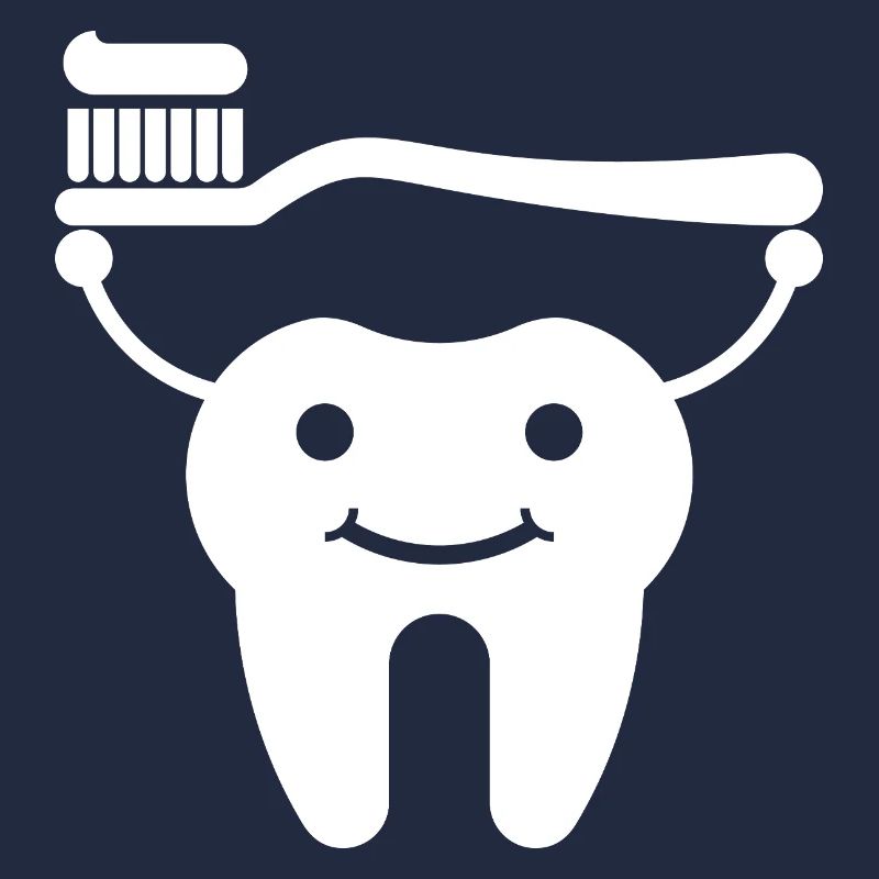 Dent avec brosse à dents et dentifrice