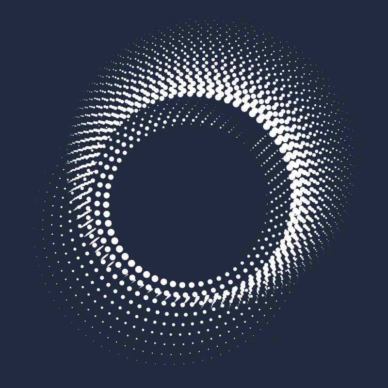 Spirale en points concentriques