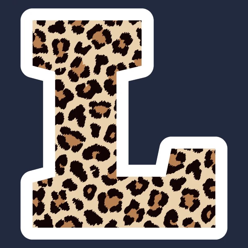 letter L leopard print - birthday gift idea