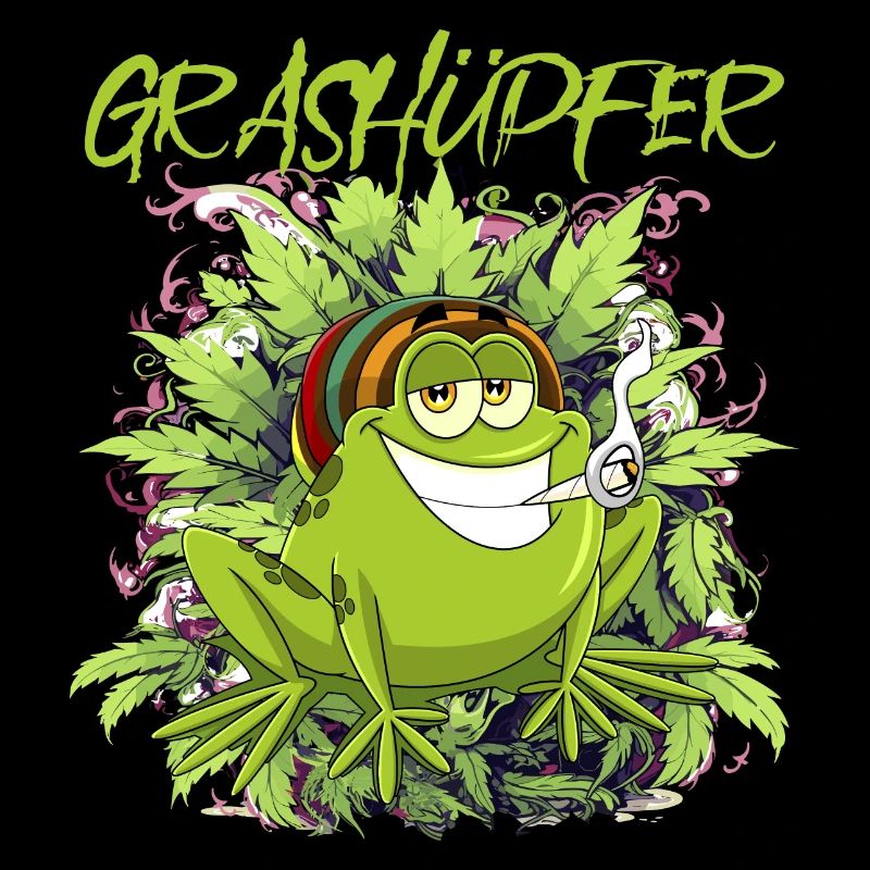 Grashüpfer Chill im Cannabis Style