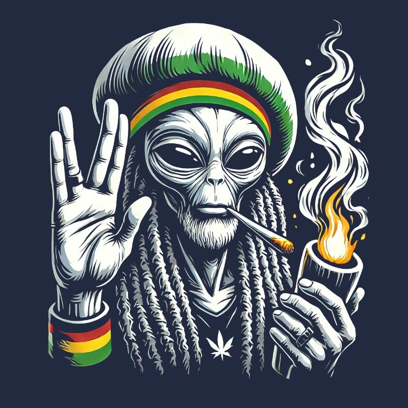 Rasta Alien – Chill und kosmische Vibes Design