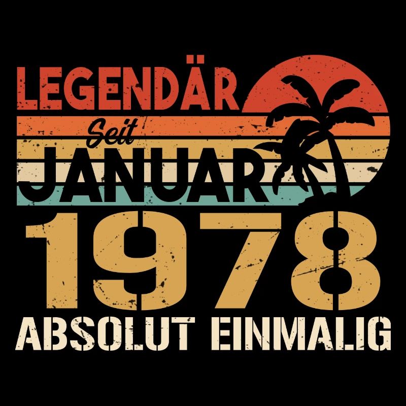 Geburtstagsgeschenk geboren im Januar 1978