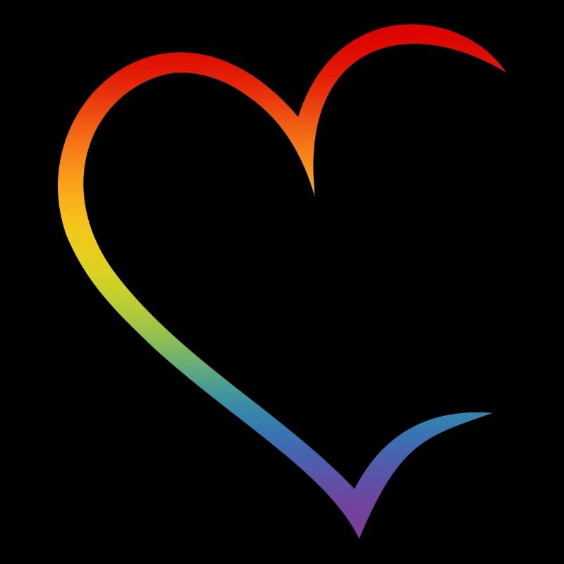 Couples d'amour LGBT arc-en-ciel ouvert