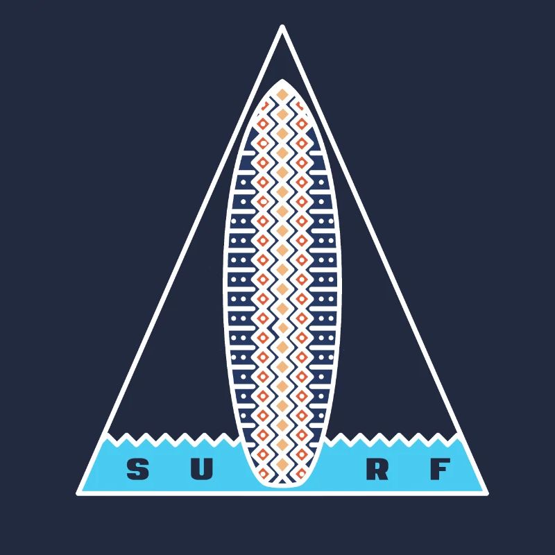 Surf Triangle (white outline)