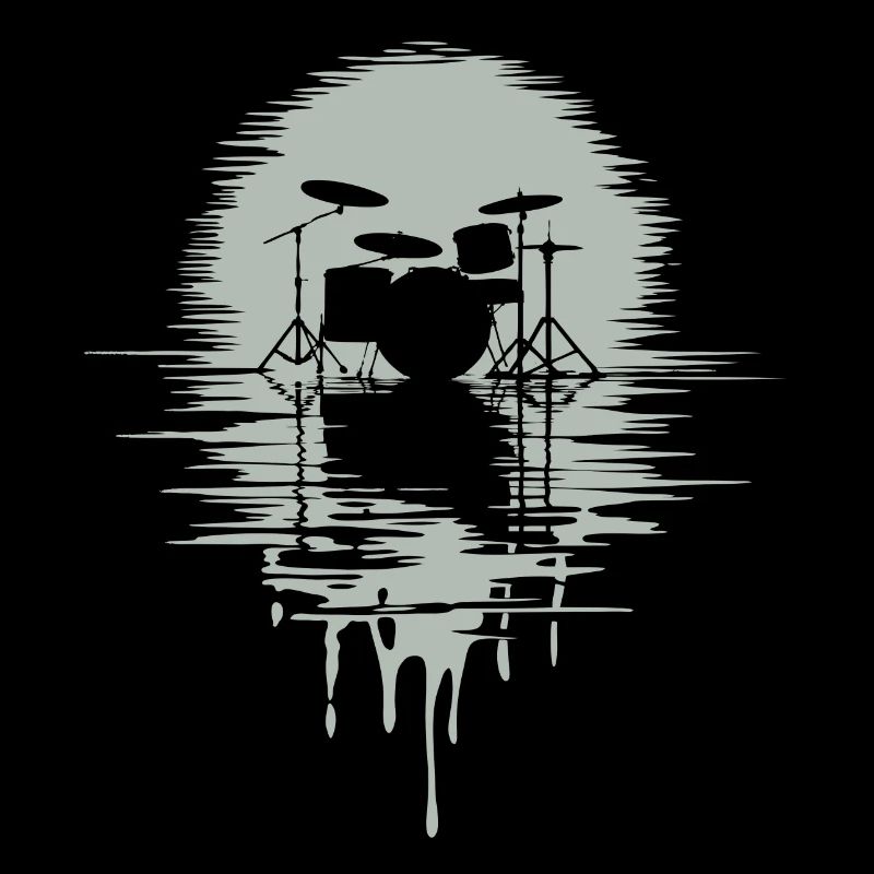 Batterie Silhouette Drum avec réflexion