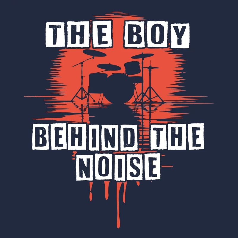 Drummer Boy Schlagzeuger Drumset Silhouette