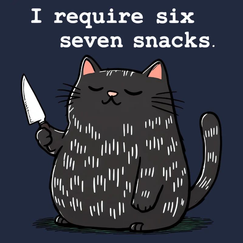 6-7 Internet Meme 6 7 Snack Katze