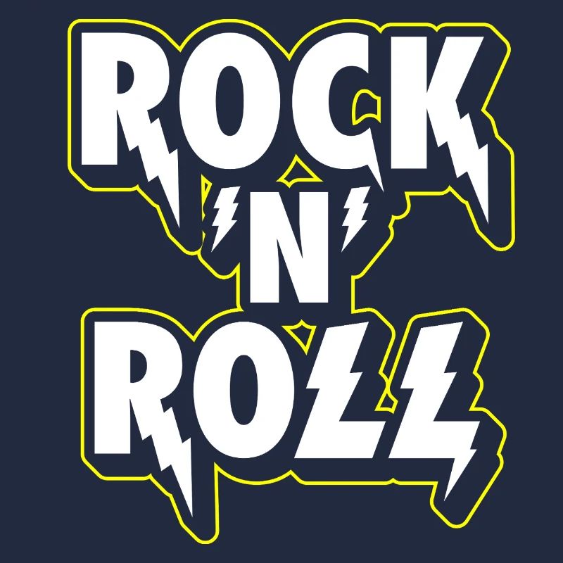 Rock 'N' Roll Lightning 3D Logo