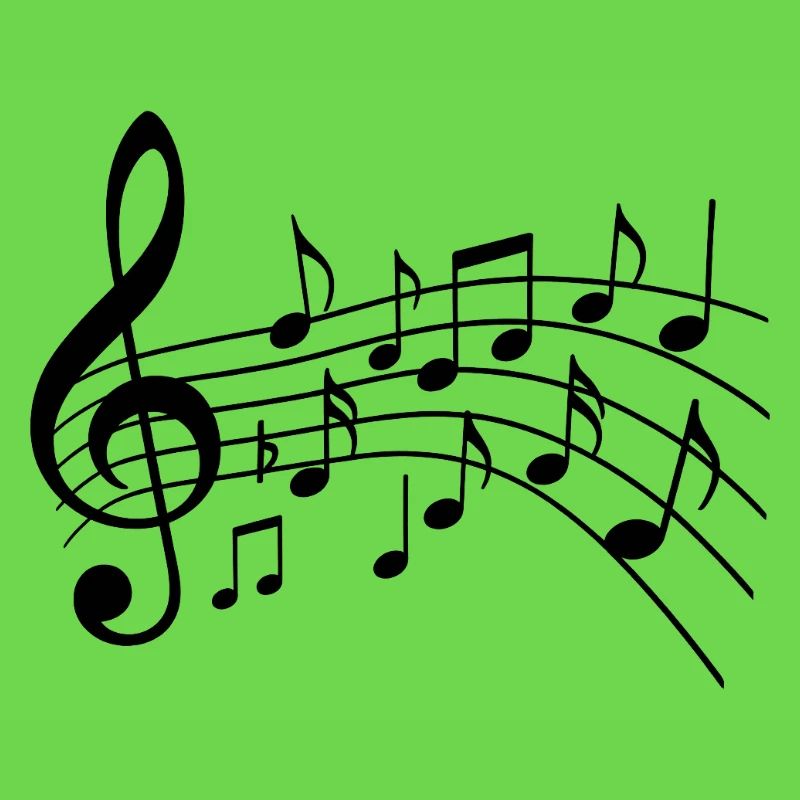 Musical Notes Variant 2 Black