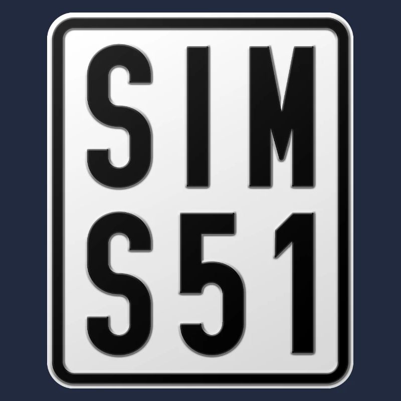 Plaque d’immatriculation du Simson S51 Mobylette