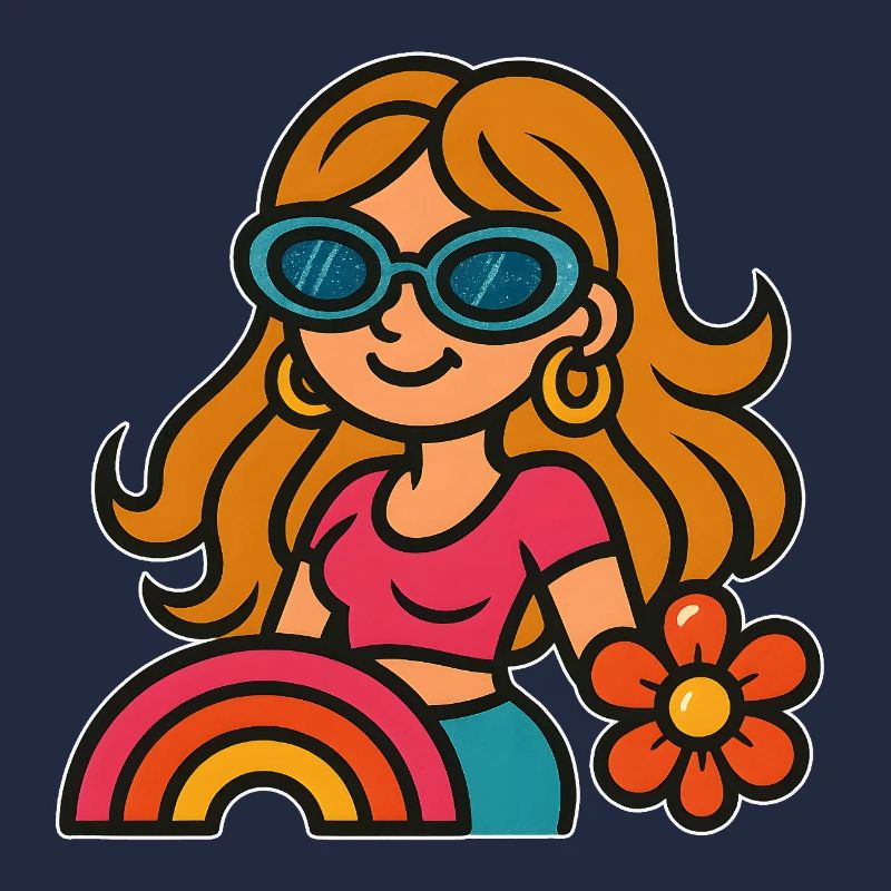 Fille d’été rétro - Look Flower Power