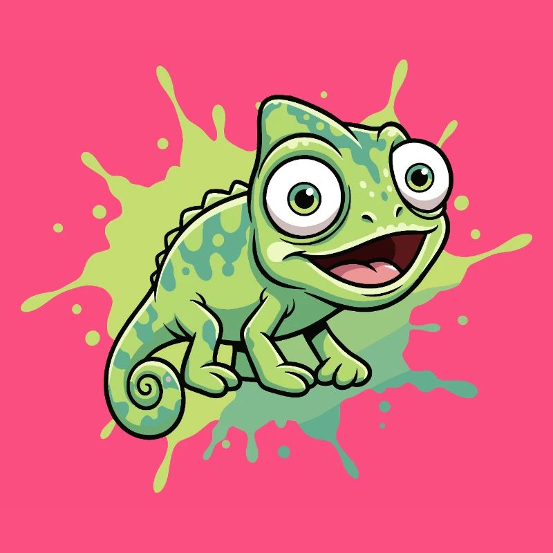 Joyeuse éclaboussure caméléon